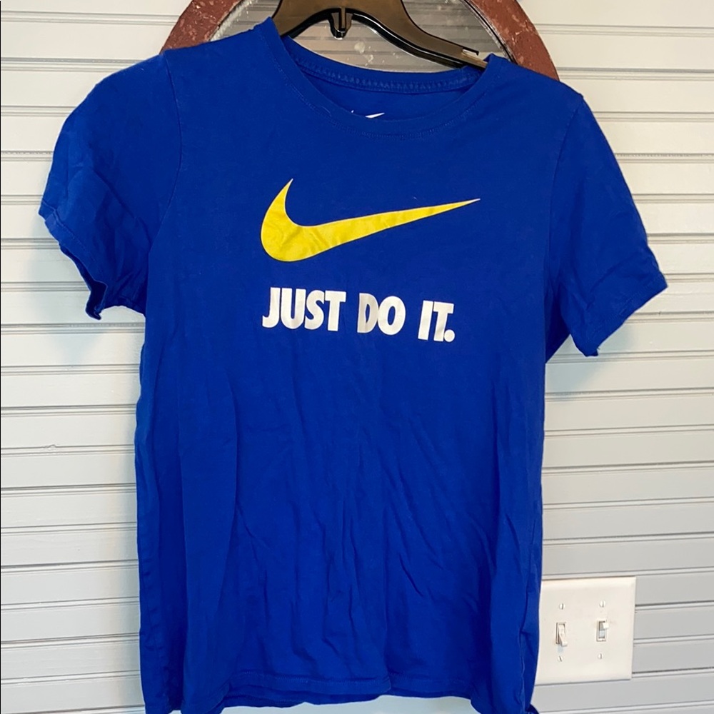 Nike Royal Blue Tee with Yellow Swoosh